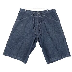 Girbaud Board 13" Shorts Baggy Wide Men 36 (35x24) Blue Drawstring Lightweight